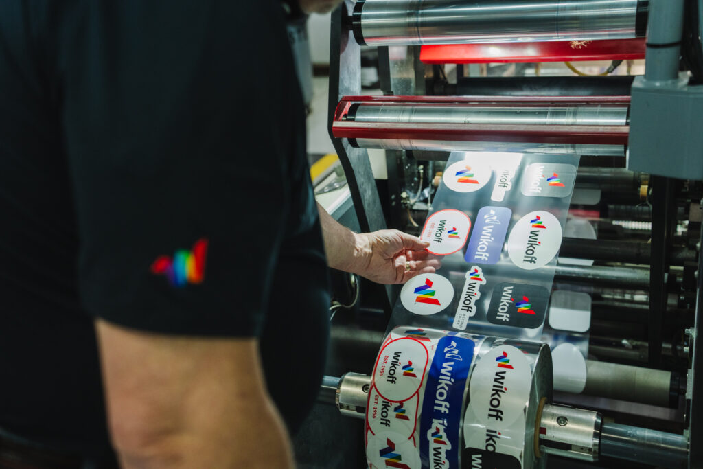 Wikoff Label On Press